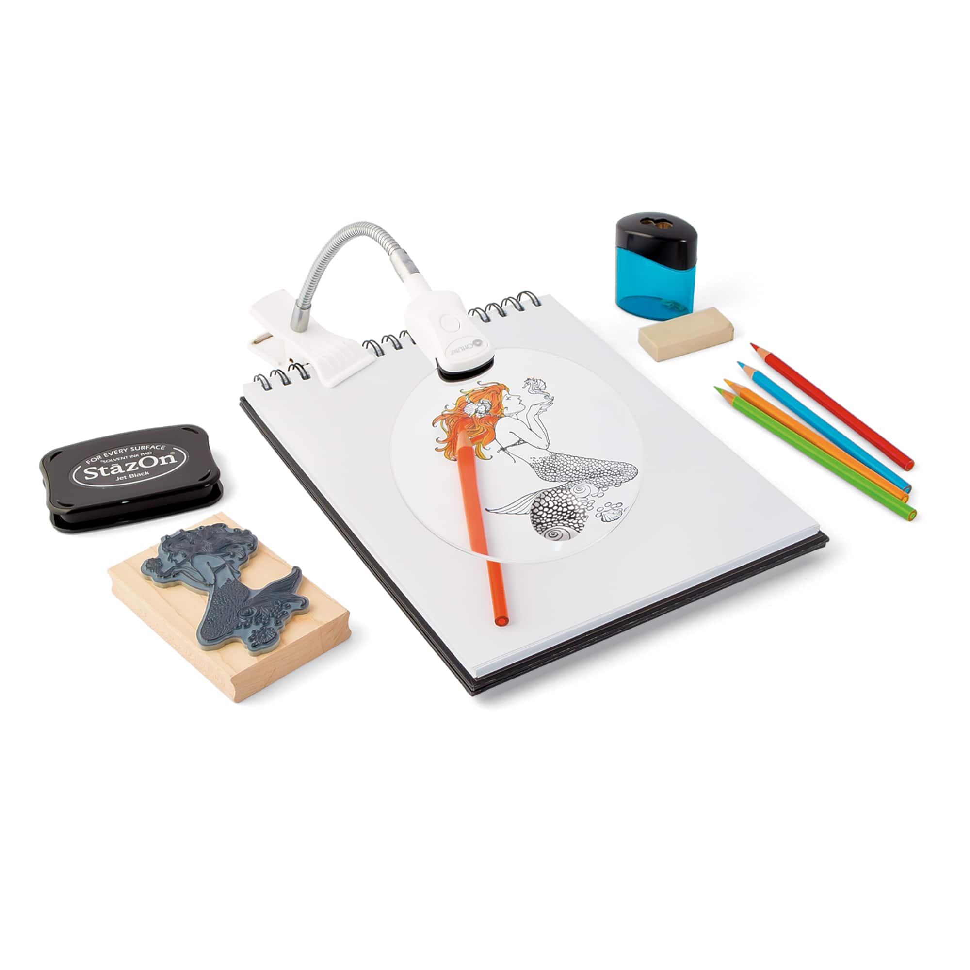 OttLite 5" LED Magnifier with Clip & Stand